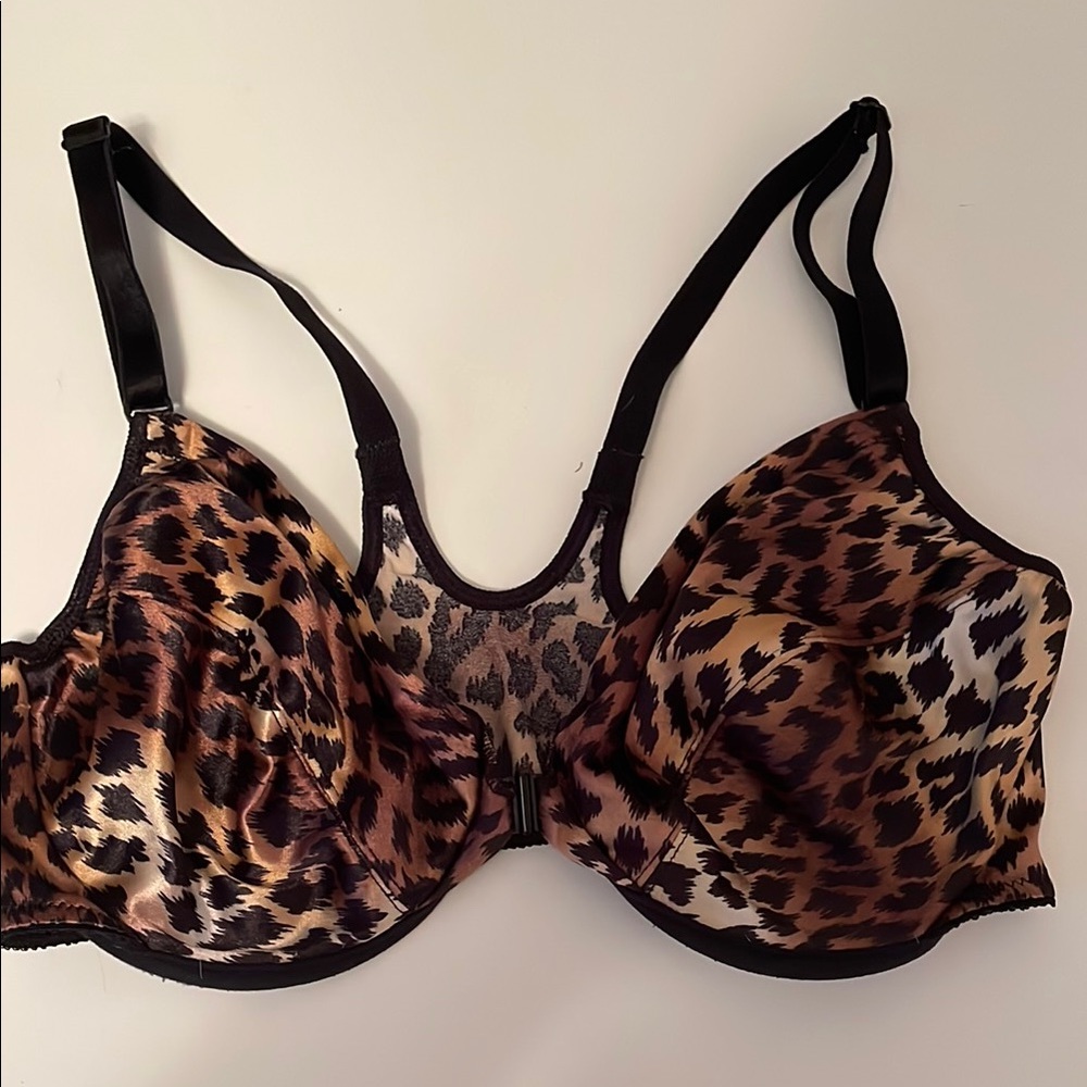 Leopard Print Women's Bra with front opening 36c